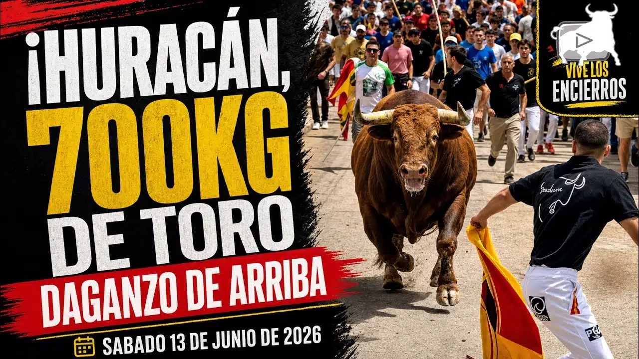 Toro a cajon en Daganzo de Arriba 2026 - ENCIERRO con 6 TOROS de COPA CHENEL y TORO de CAJÓN