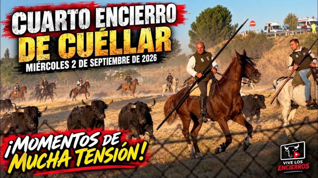 Encierro en Cuellar 2026 - Imágenes INÉDITAS del Cuarto encierro Cuéllar 02-09-26
