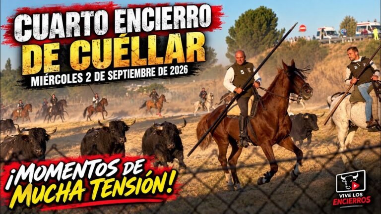 Encierro en Cuellar 2026 - Imágenes INÉDITAS del Cuarto encierro Cuéllar 02-09-26