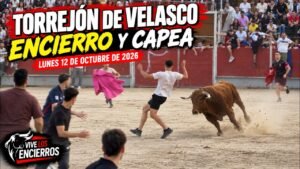 Encierro en Torrejon De Velasco 2026 - ENCIERRO y CAPEA en TORREJÓN DE VELASCO 2026