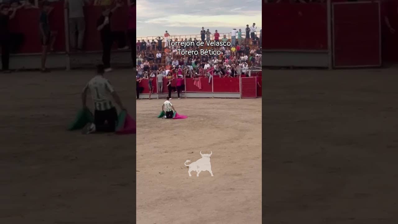 Encierro urbano en Torrejon De Velasco 2026 - MÁXIMA TENSIÓNen la portagayola del Torero Bético